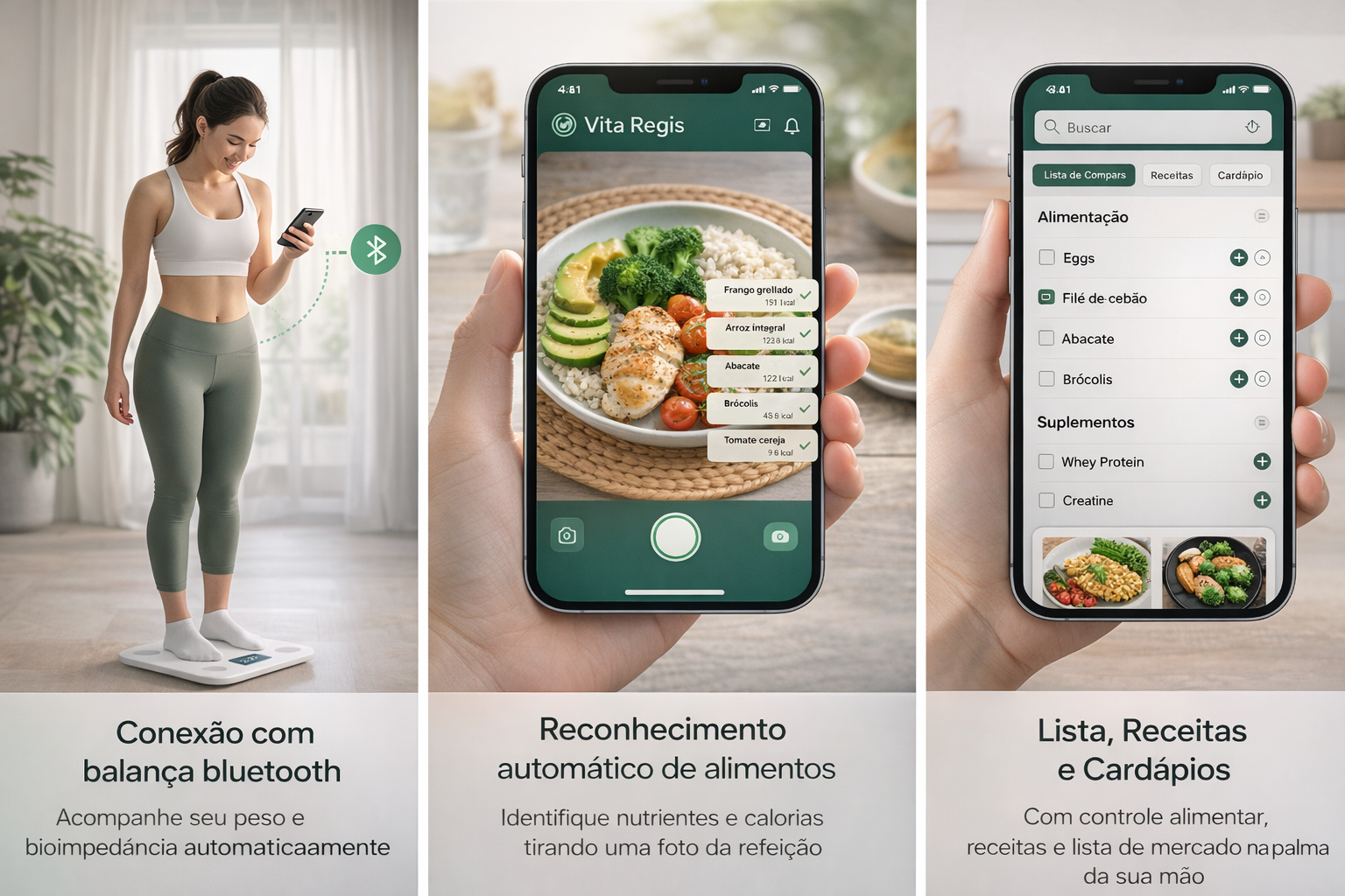 Aplicativo VitaRegis com reconhecimento de alimentos